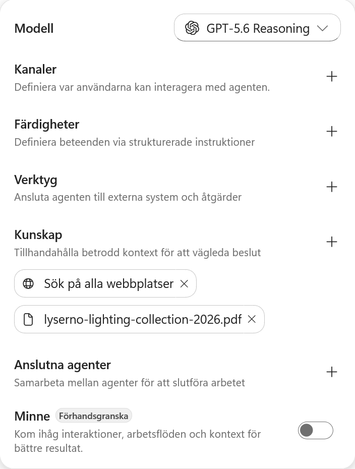 Produktkatalogen tillagd under Kunskap