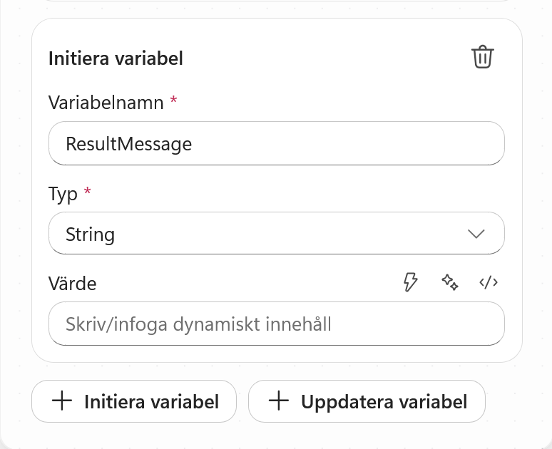 Noden innehåller RemainingAvailableQuantity, ResultStatus och ResultMessage