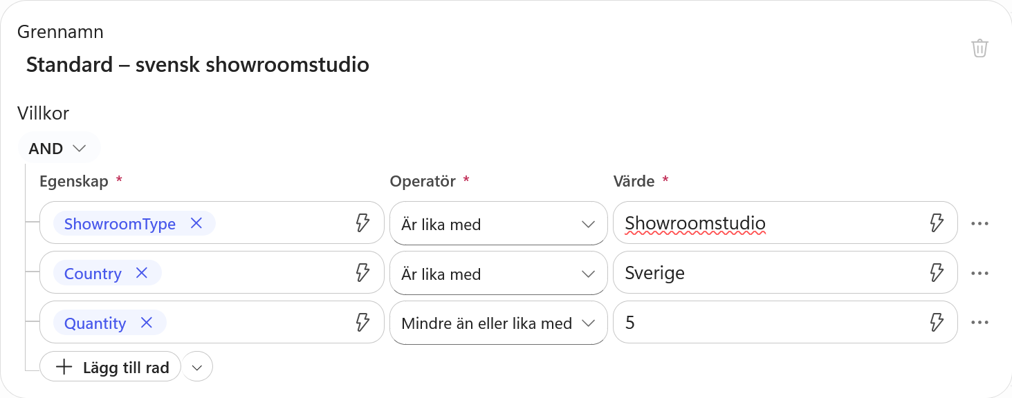 Quantity ska vara mindre än eller lika med 5