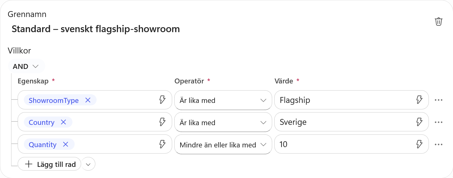 Quantity ska vara mindre än eller lika med 10