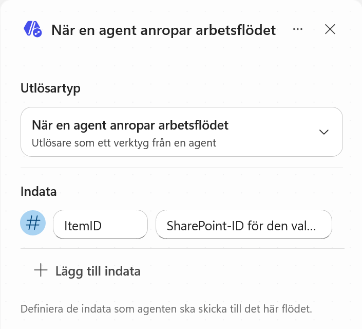 ItemID har lagts till som numerisk indata