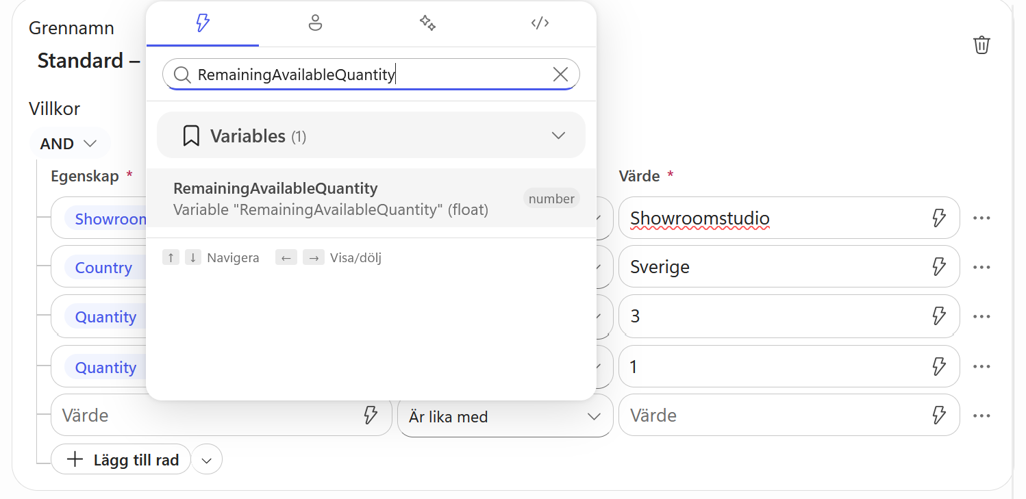 RemainingAvailableQuantity väljs för lagerbufferten