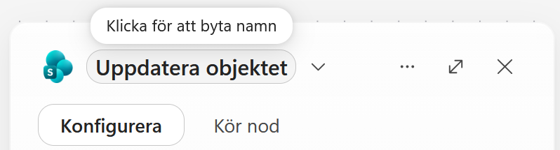 SharePoint-nodens namn kan ändras