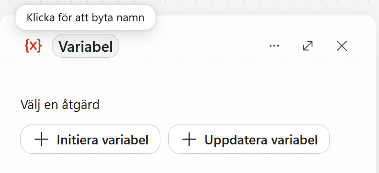 Variabelnoden får namnet Förbered manuell granskning