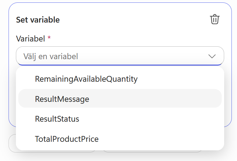 ResultMessage väljs för den manuella vägen