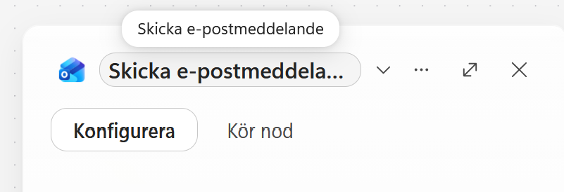 Mejlnoden får namnet Skicka begäran för manuell granskning