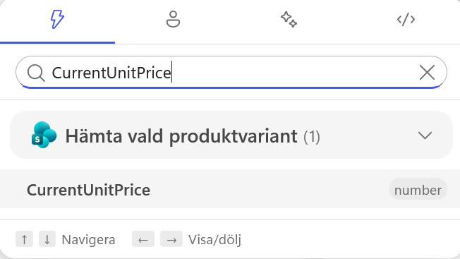 CurrentUnitPrice väljs för granskningsmejlet