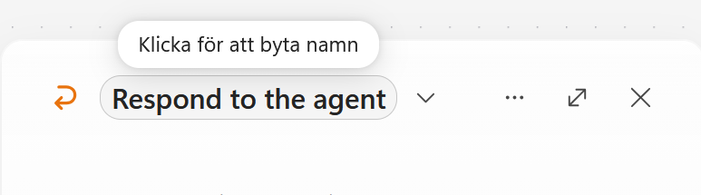 Svarsnodens namn kan ändras