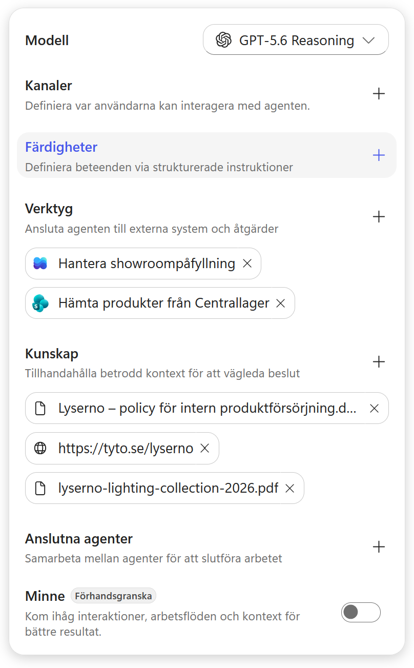 Färdigheter är tomt och den nya skillen kan läggas till