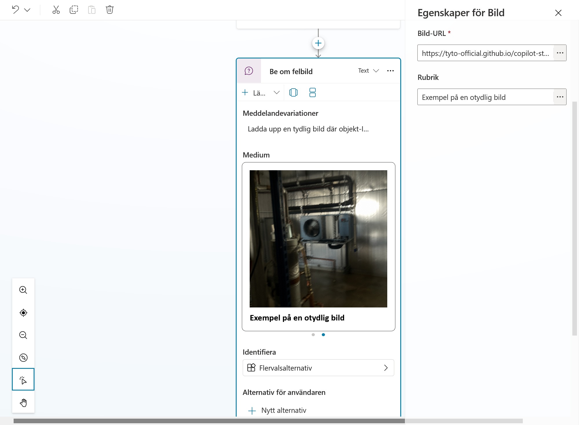 Egenskaperna för den otydliga exempelbilden