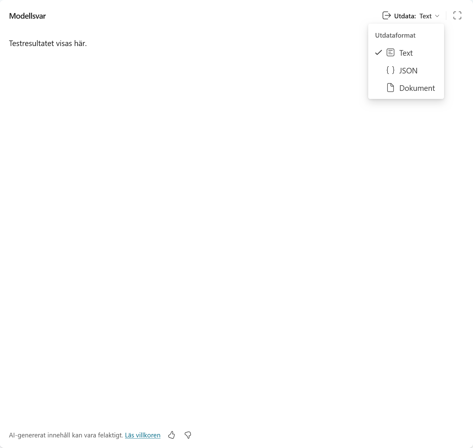 Prompten med indatafälten Felbeskrivning och Felbild
