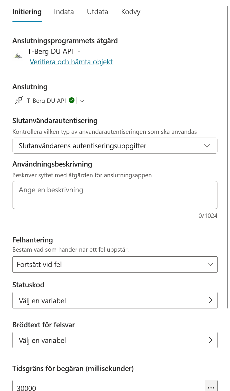 Initieringen för Verifiera och hämta objekt