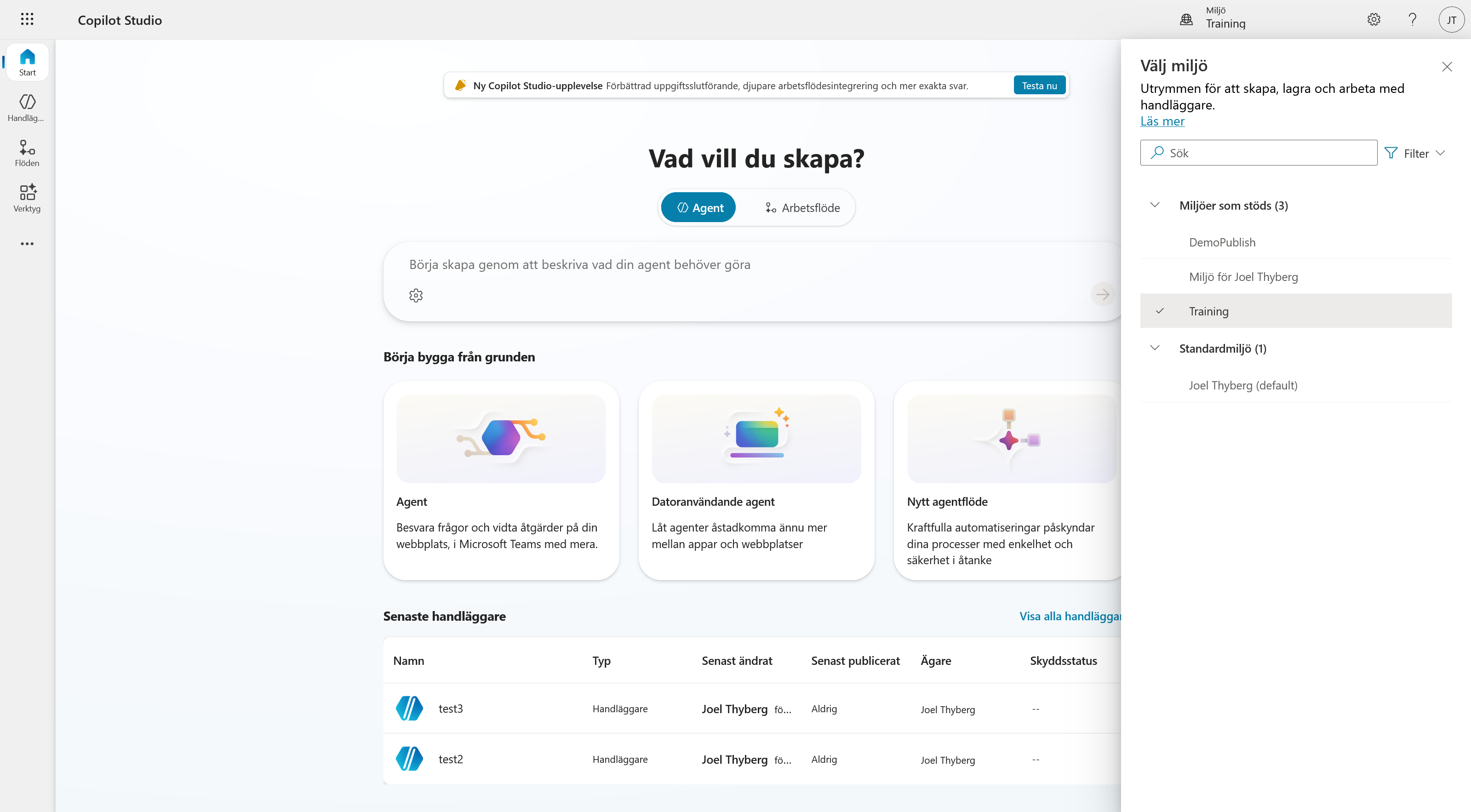 Miljöväljaren i Copilot Studio