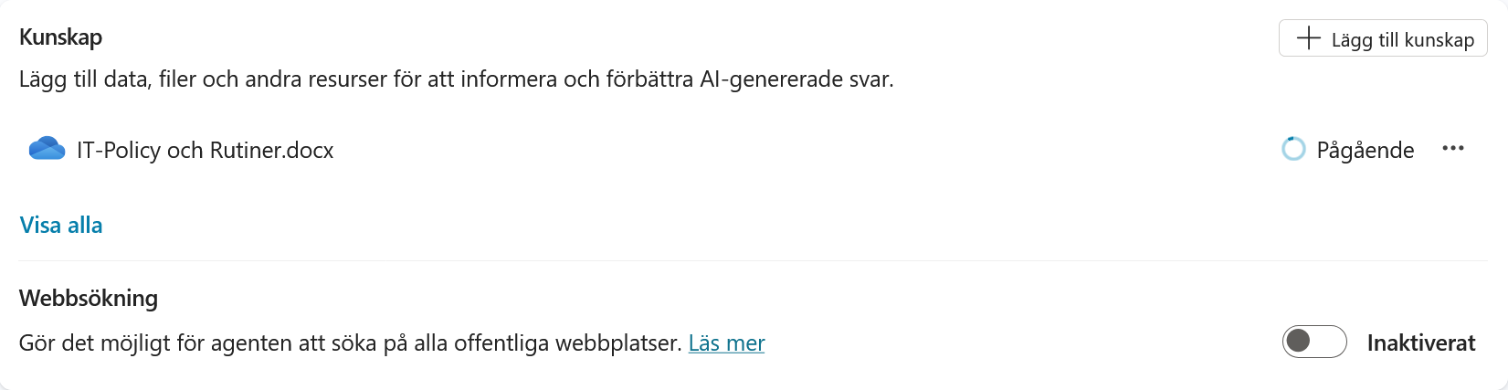 Policydokumentet bearbetas