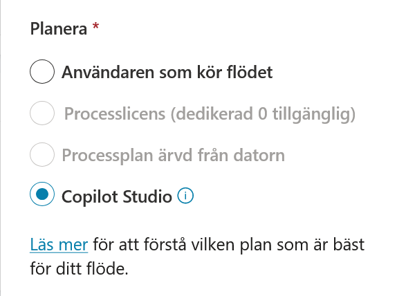 Copilot Studio valt under Planera