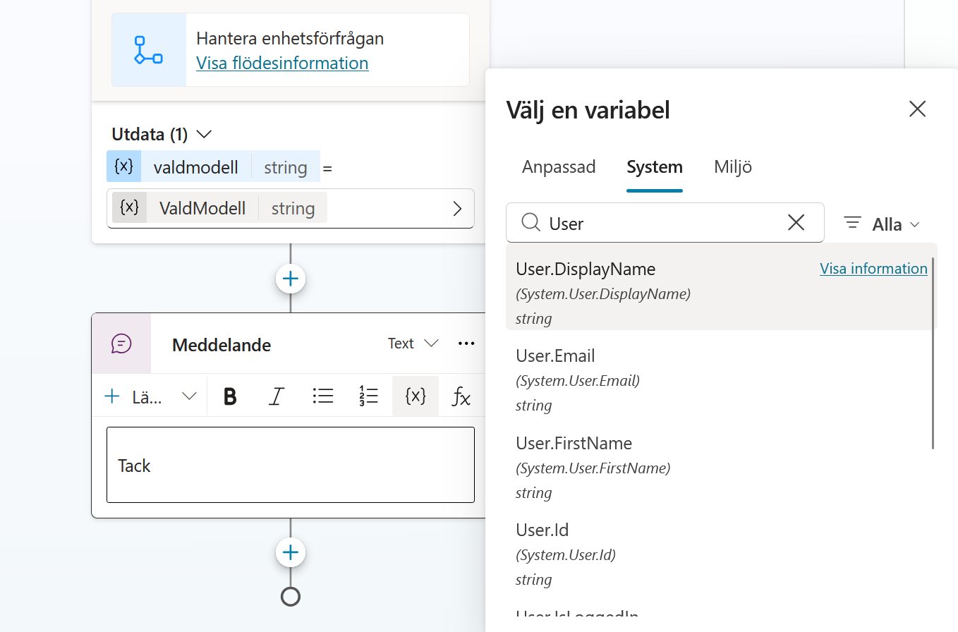 Lägg till användarens visningsnamn